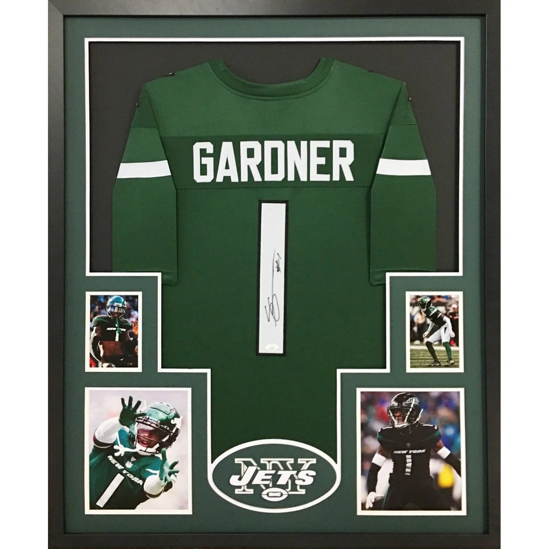 Sauce Gardner Signed Framed Jersey New York Jets JSA Authenticated: Sauce Gardner Signed Framed Jersey New York Jets JSA Authenticated Celebrate your love for the New York Jets with this autographed Sauce Gardner framed jersey. This exceptional piece features meticulo