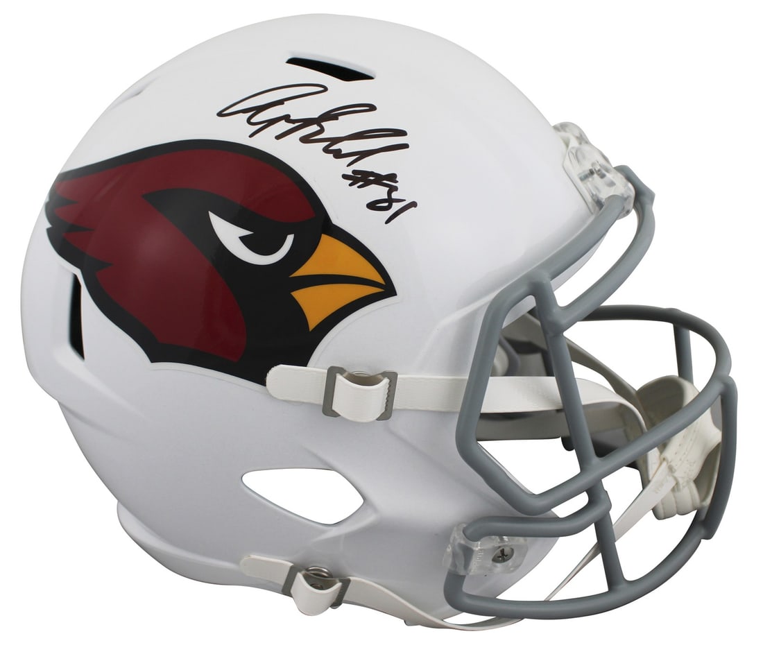 Anquan Boldin Signed Arizona Cardinals 2005-22 Speed Helmet BAS Witnessed (1 of 3)
