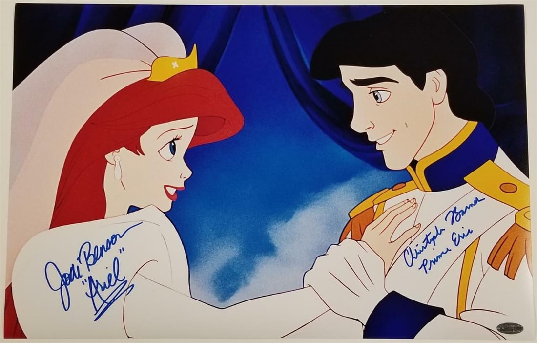 The Little Mermaid 11x17 Photo Signed by Jodi Benson and Christopher Barnes: The Little Mermaid 11x17 Photo Signed by Jodi Benson and Christopher Barnes This is an original 11x17 photograph from The Little Mermaid, signed by Jodi Benson and Christopher Barnes. The photo origin