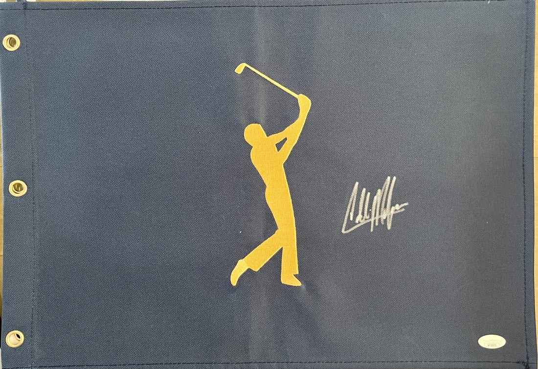 Collin Morikawa Signed The Players Championship Flag JSA Authenticated: Collin Morikawa Signed The Players Championship Flag JSA Authenticated This is an official pin flag from The Players Championship, expertly signed by professional golfer Collin Morikawa. The autograph