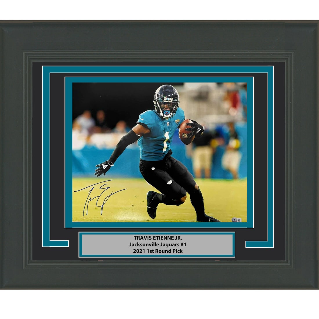 Travis Etienne Jr Jaguars Framed 16x20 Signed Photo BAS COA (1 of 1)