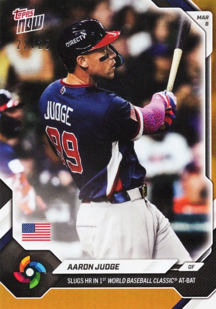 Aaron Judge Topps Now WBC Orange Foil Card /25 (1 of 2)