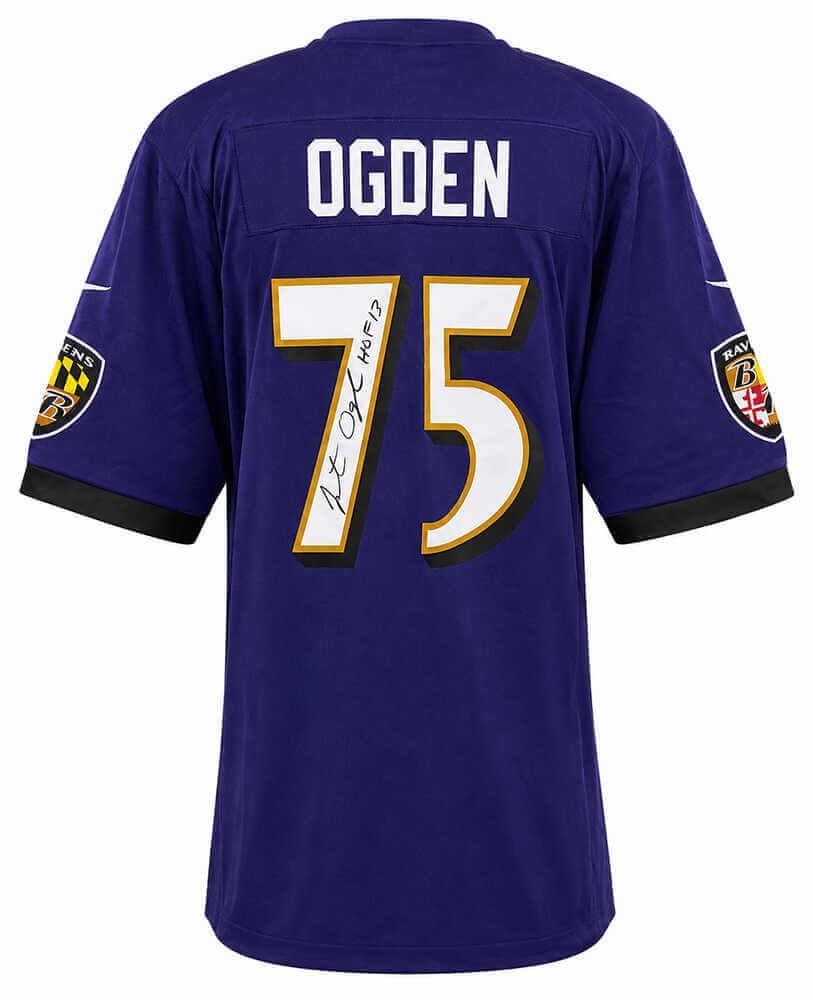 Baltimore Ravens Nike Replica Jersey Signed by Jonathan Ogden HOF 13 COA (1 of 2)