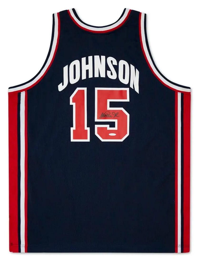 Magic Johnson Autographed 1992 Dream Team Jersey Upper Deck Authenticated: Magic Johnson Autographed 1992 Dream Team Jersey Upper Deck Authenticated Celebrate the legacy of basketball greatness with this authentic Magic Johnson signed jersey from the iconic 1992 Team USA Dre