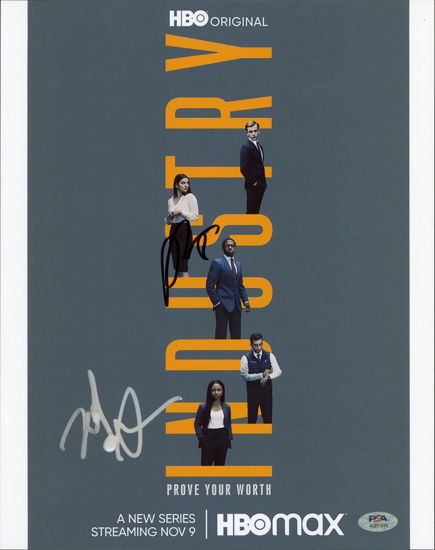 PSA authenticated 11x14 Industry photo signed by Myha'la and Marisa Abela: PSA authenticated 11x14 Industry photo signed by Myha'la and Marisa Abela Original vertical 11x14 photograph from Industry, personally signed by Myha'la and Marisa Abela. This pre-owned piece includes