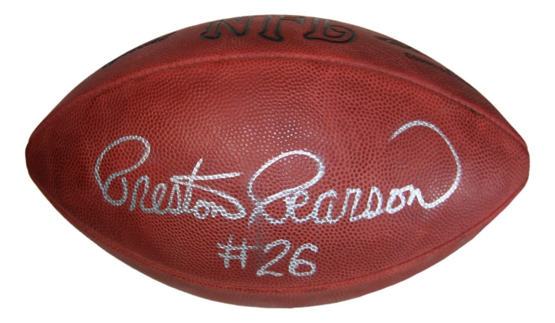 Dallas Cowboys Preston Pearson autographed NFL leather ball BAS (1 of 3)