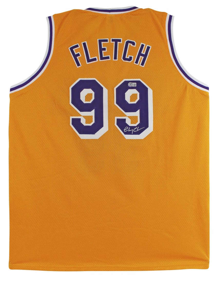 Chevy Chase signed Fletch yellow jersey Beckett BAS witnessed: Chevy Chase signed Fletch yellow jersey Beckett BAS witnessed Authentic autographed yellow Fletch jersey personally signed by Chevy Chase. This BAS Witnessed item was signed in the presence of a Becke