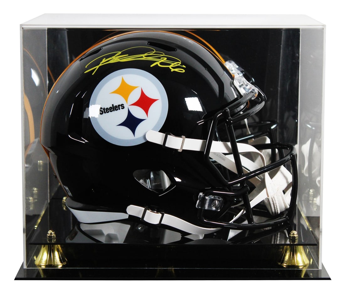 Rod Woodson autographed Steelers full size Speed replica helmet with display case BAS (1 of 4)
