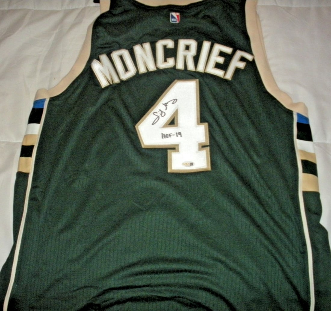Adidas Milwaukee Bucks Jersey Signed by Sidney Moncrief with JSA COA (1 of 2)