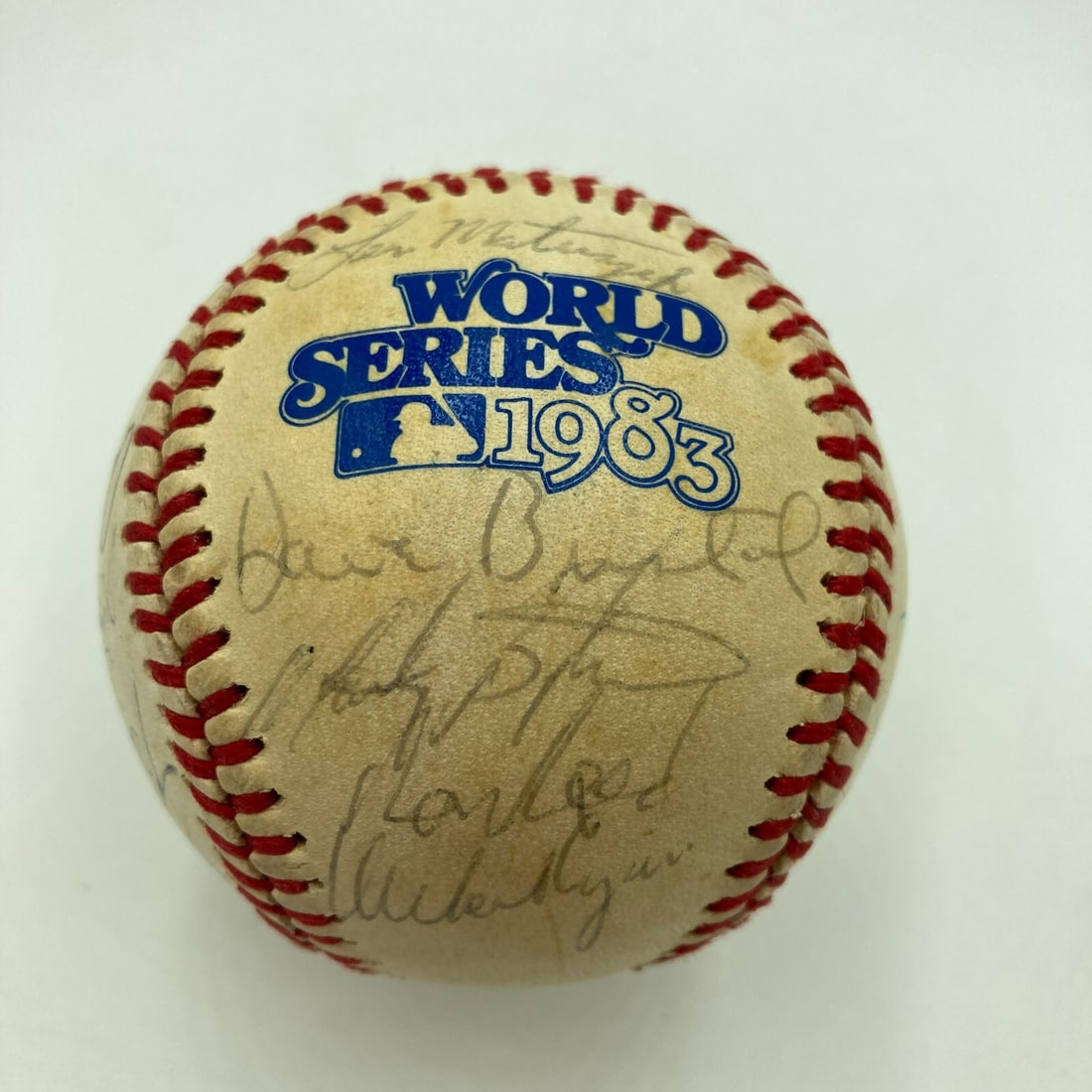 1983 Phillies NL Champs Team Signed Baseball with JSA COA (1 of 8)