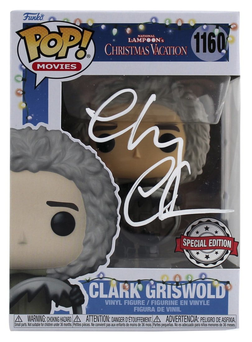 Funko Pop 1160 Chevy Chase Autograph Beckett Witness Christmas Vacation: Funko Pop 1160 Chevy Chase Autograph Beckett Witness Christmas Vacation This is an original #1160 Funko Pop Vinyl Figure from National Lampoon's Christmas Vacation, personally autographed by Chevy Cha