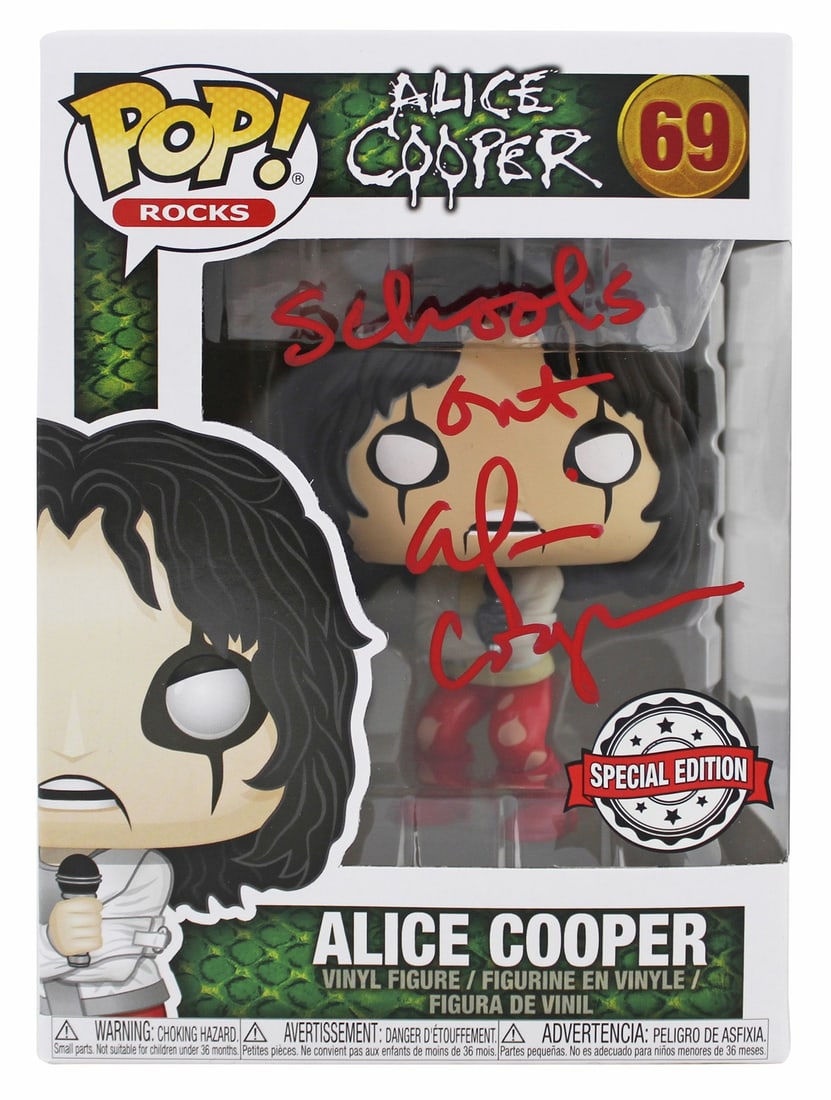 Alice Cooper autographed Funko Pop #69 Schools Out BAS witnessed (1 of 7)