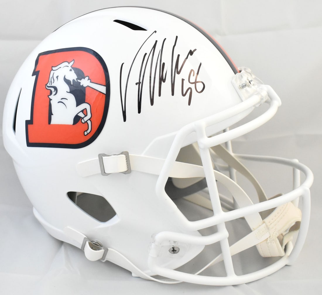 Denver Broncos Full Size Alternate Speed Helmet Signed by Von Miller Beckett (1 of 5)
