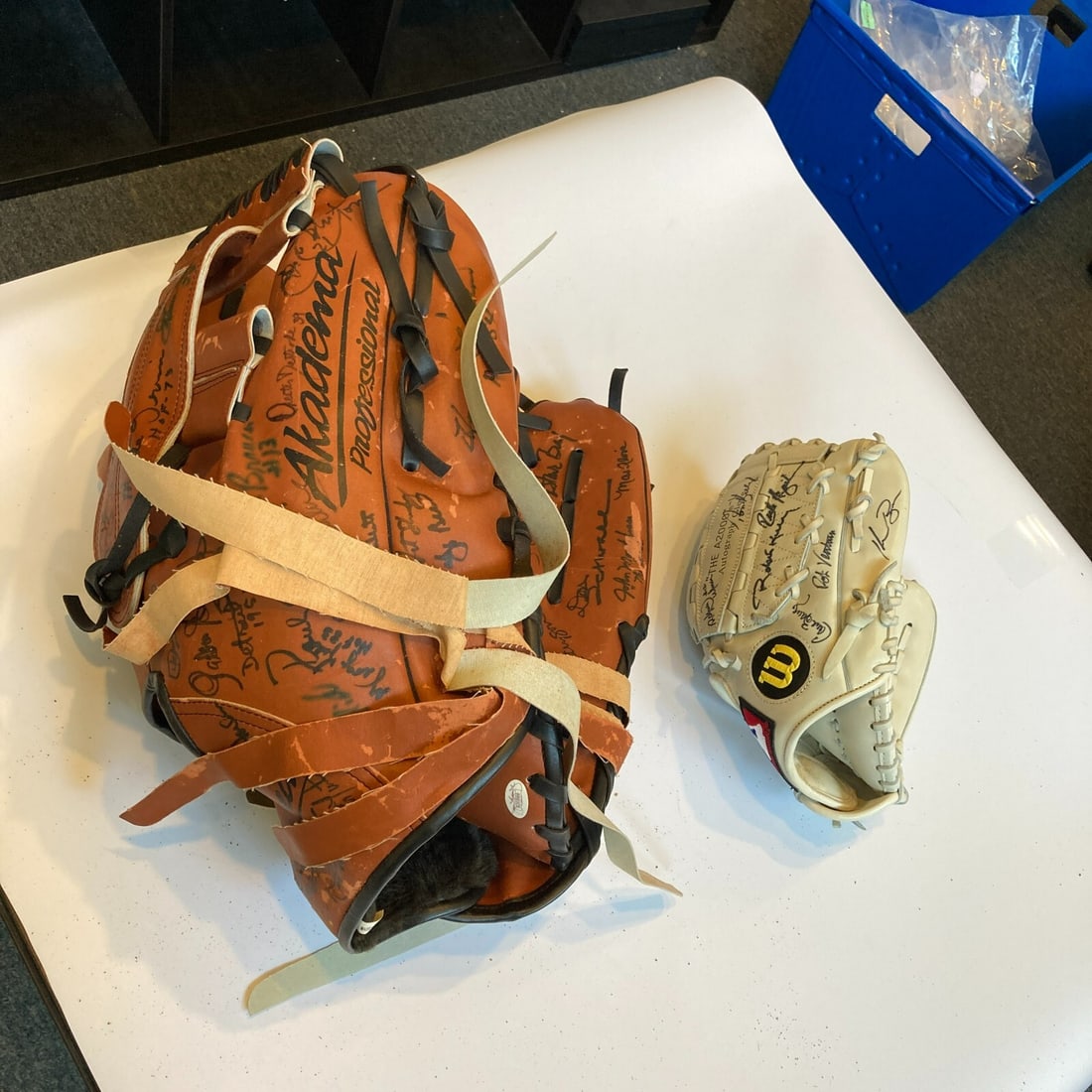 Multi Signed Oversized Baseball Glove with JSA Authentication - 10