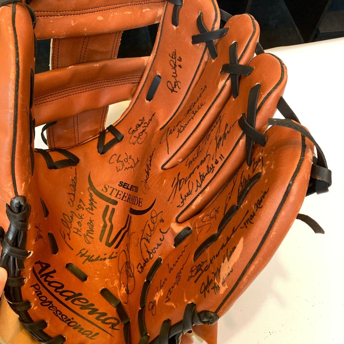 Multi Signed Oversized Baseball Glove with JSA Authentication - 2