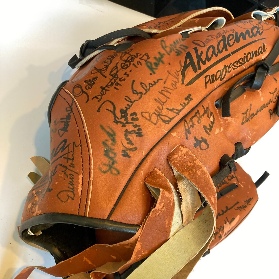 Multi Signed Oversized Baseball Glove with JSA Authentication - 3
