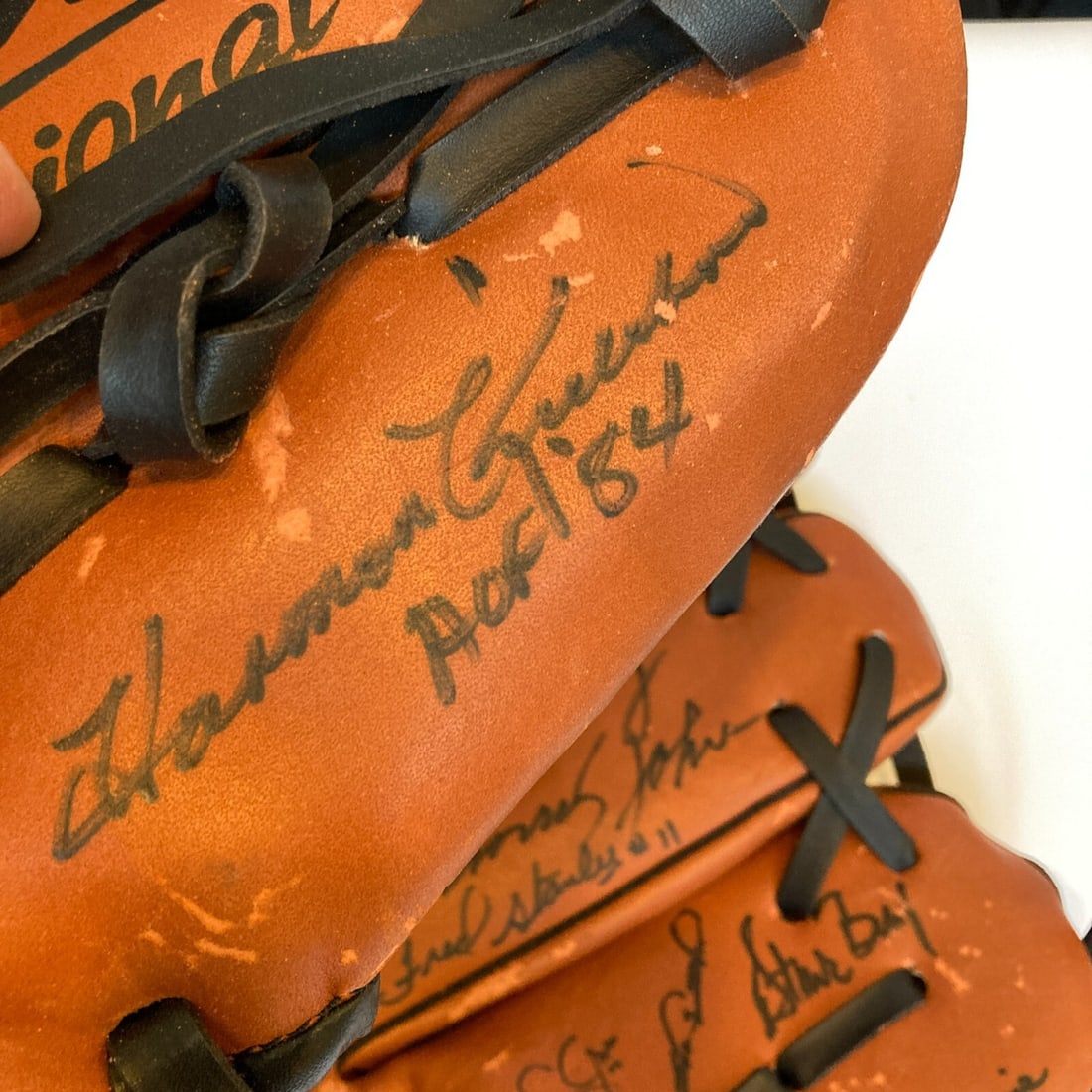 Multi Signed Oversized Baseball Glove with JSA Authentication - 4