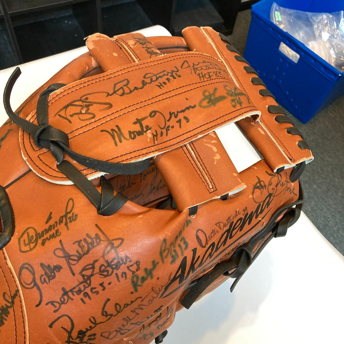 Multi Signed Oversized Baseball Glove with JSA Authentication - 5