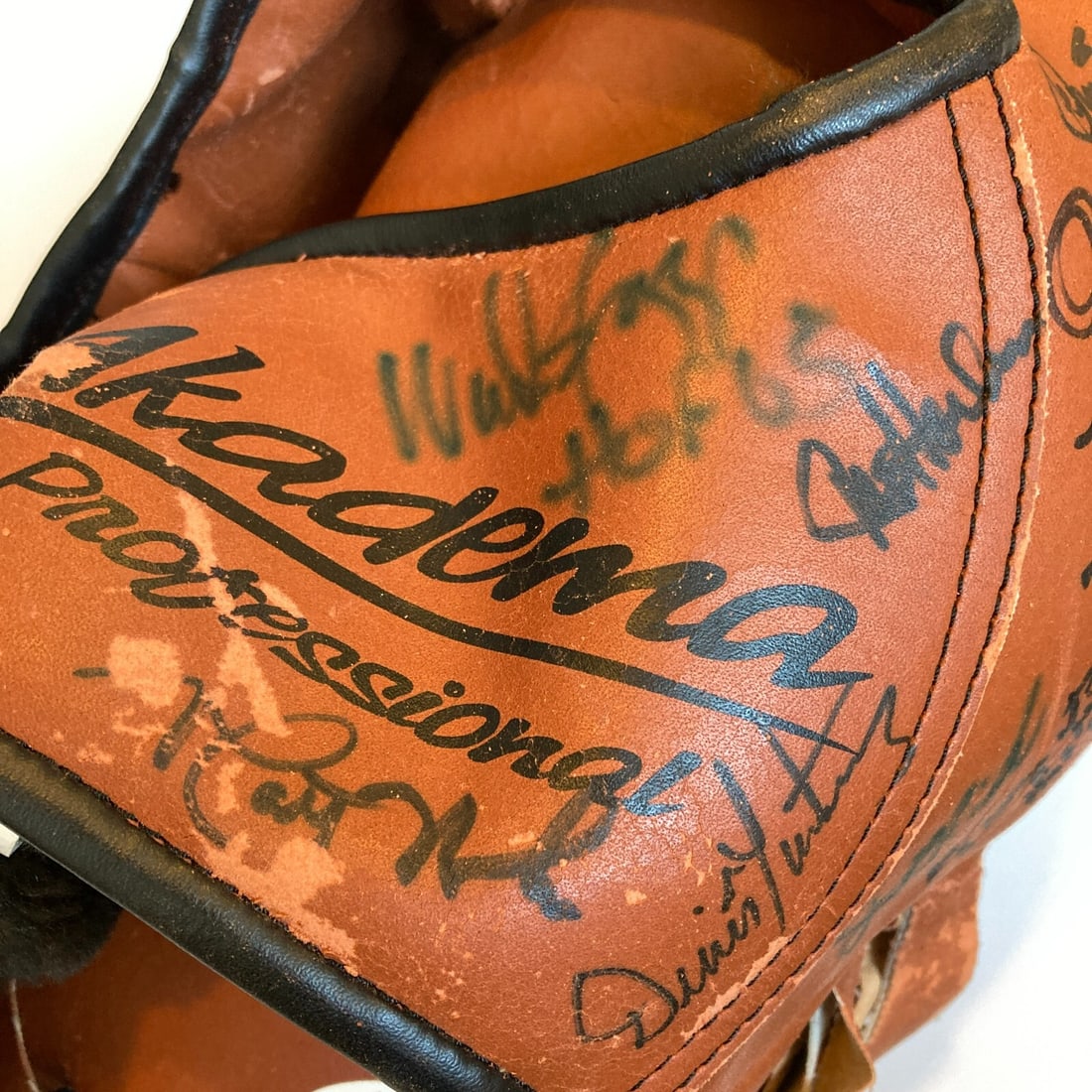 Multi Signed Oversized Baseball Glove with JSA Authentication - 6