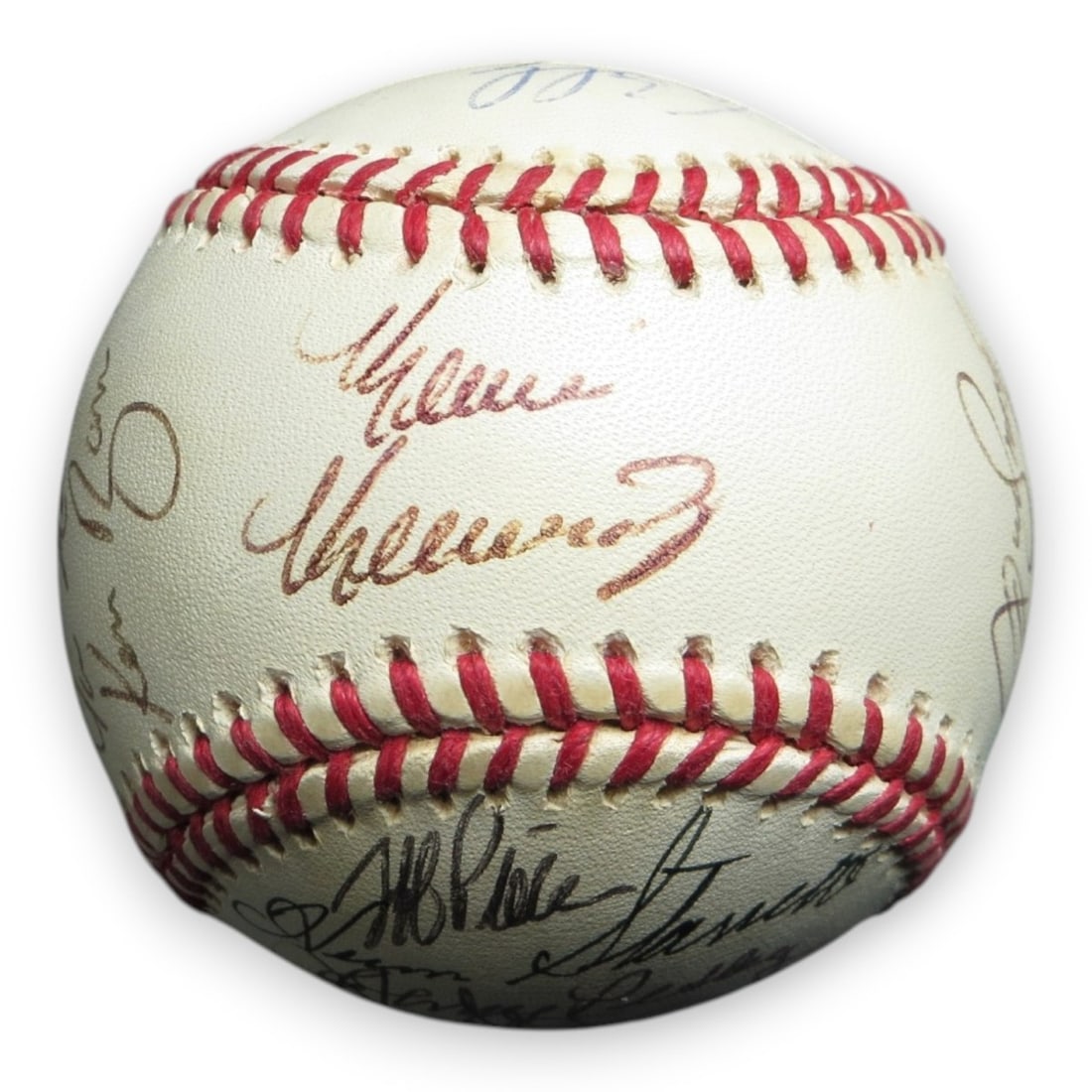 Rawlings AL baseball signed by 1995 Boston Red Sox 27 autographs GAI: Rawlings AL baseball signed by 1995 Boston Red Sox 27 autographs GAI Original 1995 Boston Red Sox autographed Rawlings Official American League baseball with 27 signatures. This pre-owned ball include