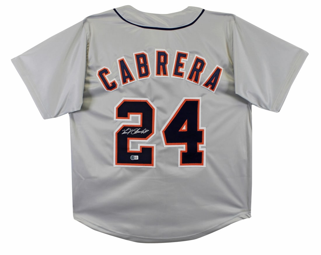 Miguel Cabrera Signed Grey Pro Style Jersey Beckett Authenticated (1 of 3)