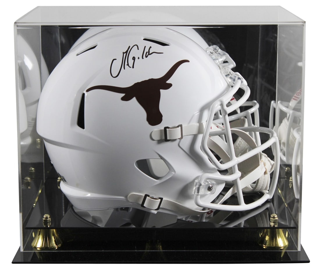 Texas Longhorns Matthew Golden Signed Full Size Helmet with BAS Authentication: Texas Longhorns Matthew Golden Signed Full Size Helmet with BAS Authentication This one-of-a-kind autographed Riddell Full Size Speed Rep Helmet, featuring Matthew Golden of the Texas Longhorns, is a 