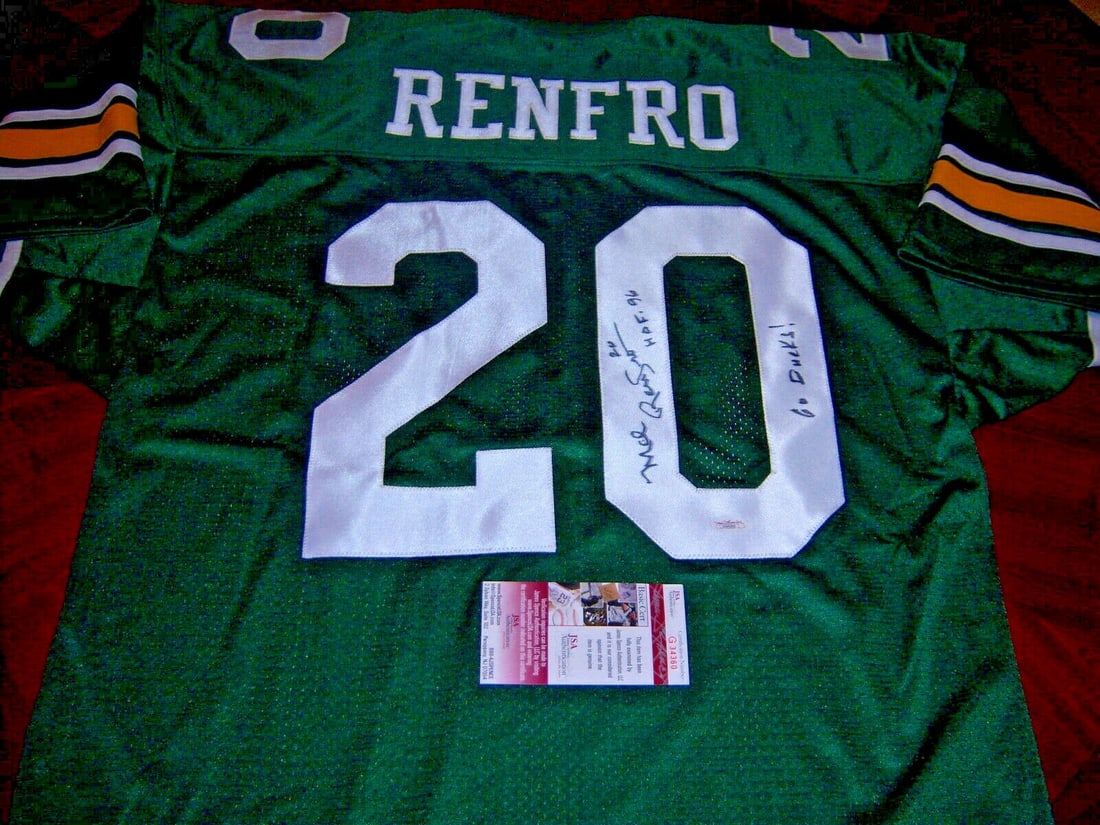 Signed Mel Renfro Football Jersey with JSA COA Hall of Fame Inscription (1 of 1)