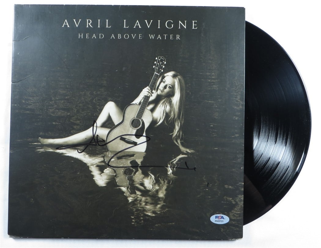 Avril Lavigne Signed Head Above Water Album Cover PSA Authenticated (1 of 4)