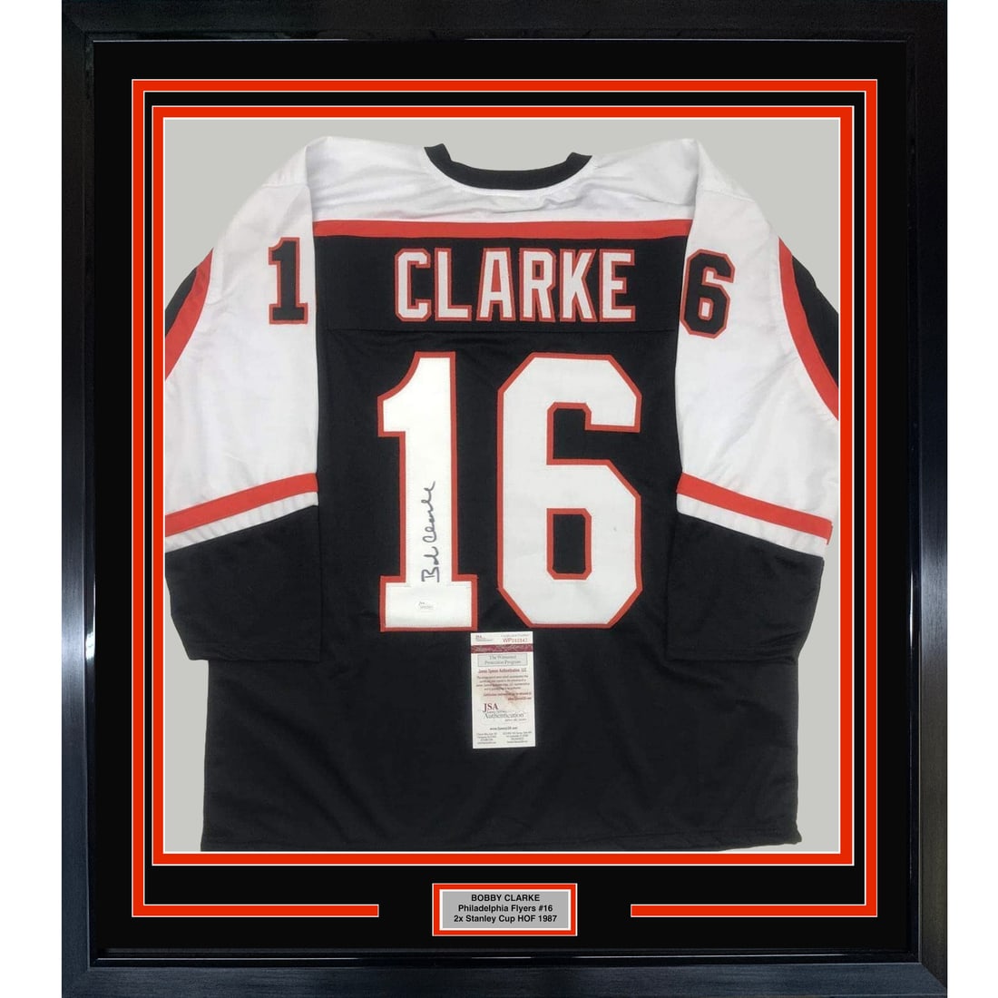 Framed Signed Bobby Clarke Philadelphia Flyers Jersey with JSA COA (1 of 2)