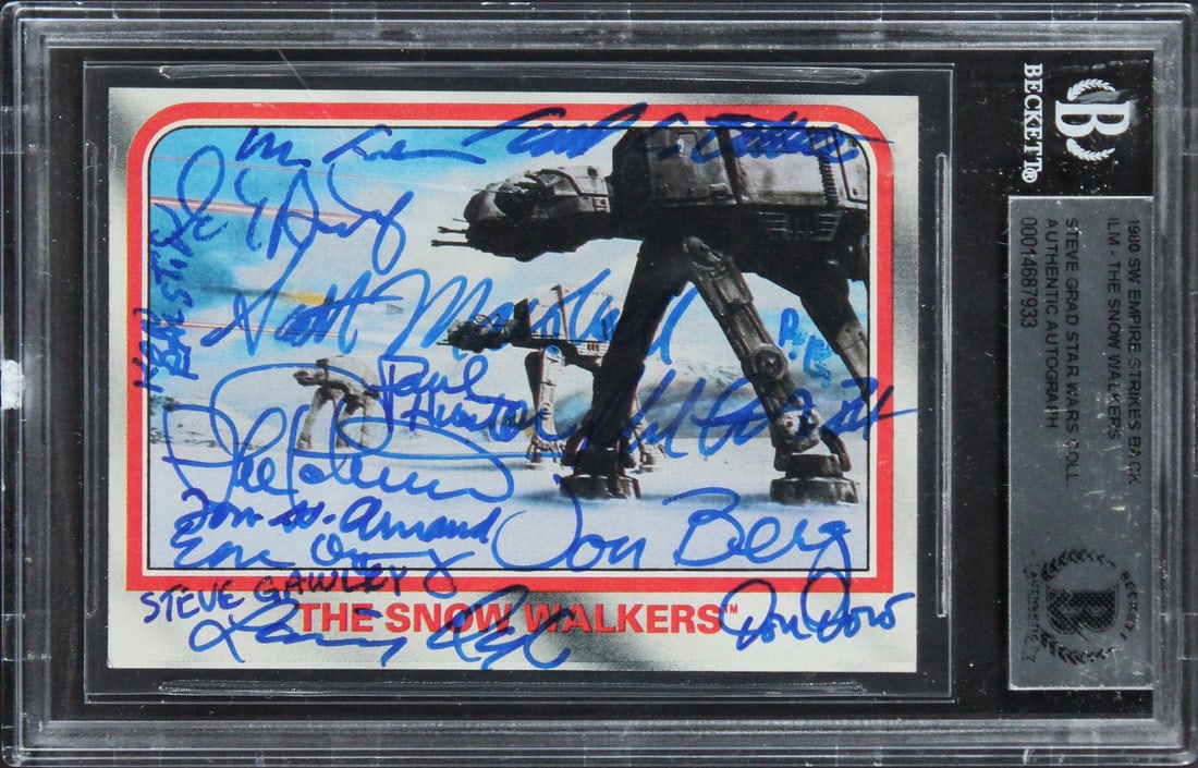 Beckett Authenticated Star Wars ESB #43 Card Signed by 15 Slabbed (1 of 2)