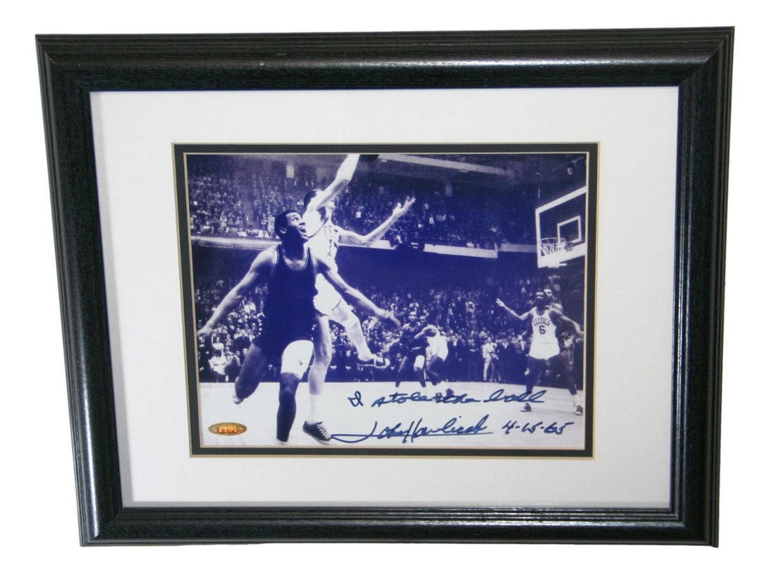 Framed 10x8 Signed John Havlicek Celtics Photo TRISTAR Original: Framed 10x8 Signed John Havlicek Celtics Photo TRISTAR Original Framed original photo featuring John Havlicek, autographed and authenticated by TRISTAR Productions. The title references the "I Stole t