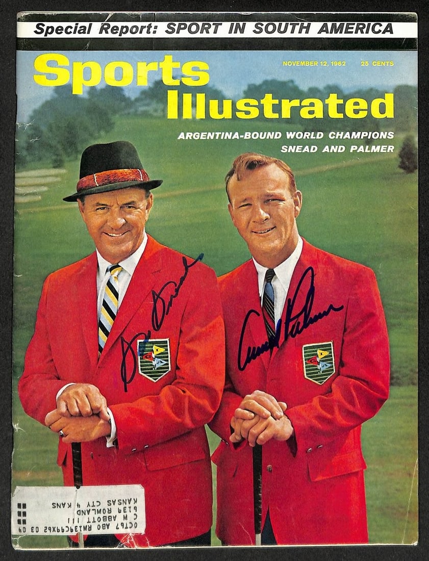 1962 Sports Illustrated Golf Photo Signed by Sam Snead Arnold Palmer BAS: 1962 Sports Illustrated Golf Photo Signed by Sam Snead Arnold Palmer BAS Original 1962 Sports Illustrated golf photo signed by Sam Snead and Arnold Palmer. This pre-owned piece is offered with a BAS l