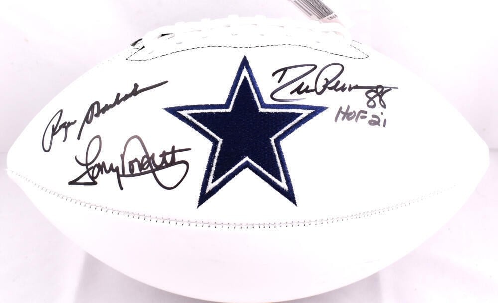 Dallas Cowboys logo football signed by Dorsett Staubach Pearson Beckett (1 of 6)