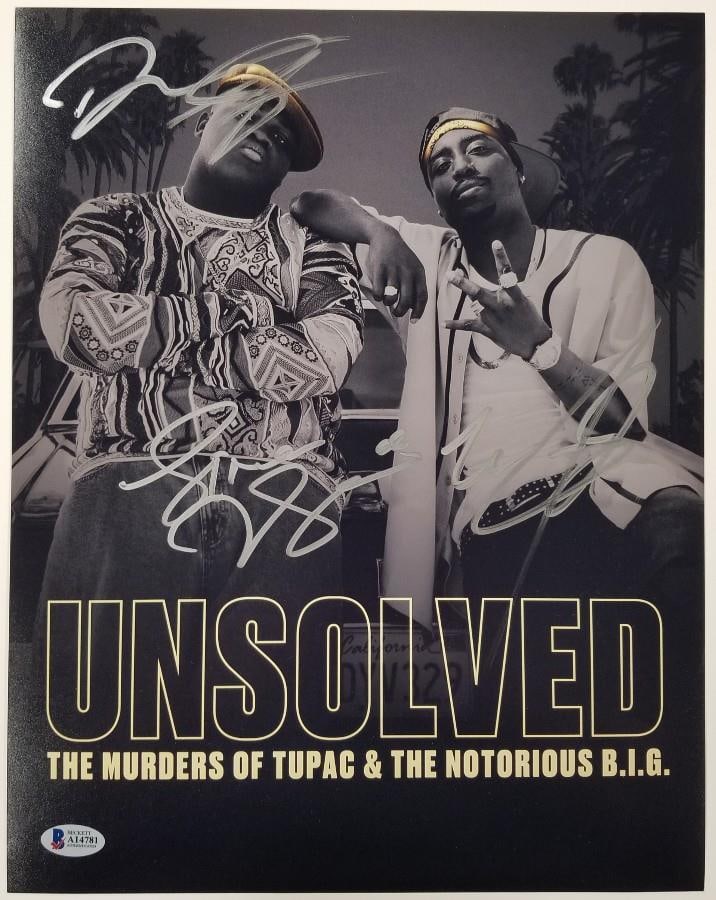 11x14 Photograph Signed by Three Cast Members Tupac and Biggie Murders Beckett COA (1 of 2)