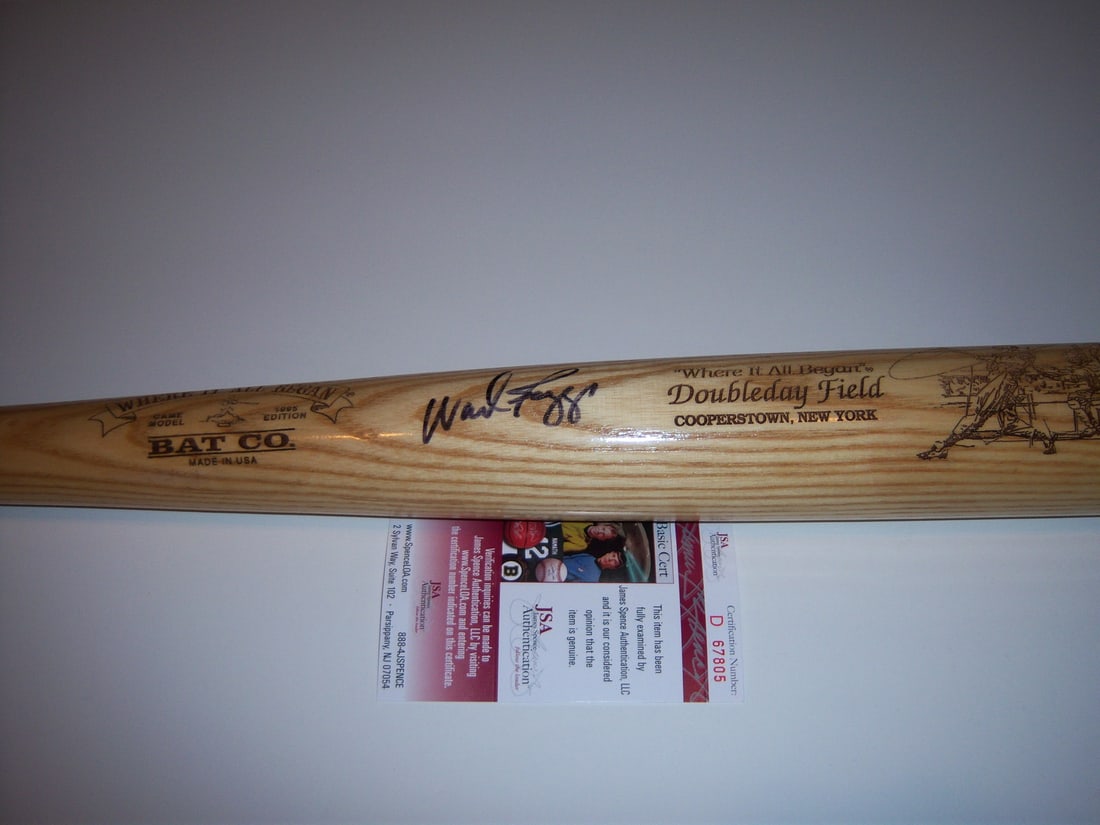 Wade Boggs Autographed Baseball Bat with JSA COA Red Sox Yankees: Wade Boggs Autographed Baseball Bat with JSA COA Red Sox Yankees This is a full size baseball bat signed by Wade Boggs. The bat is original and has been authenticated by JSA/COA. It represents Boggs' 