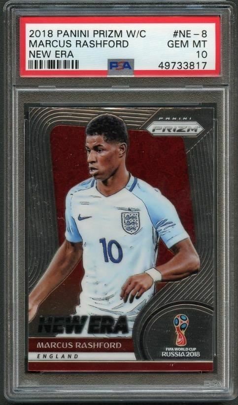 2018 Panini Prizm World Cup NE-8 Marcus Rashford PSA 10 Gem Mint Card (1 of 2)