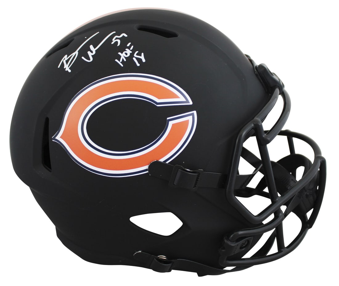Brian Urlacher Signed Riddell Speed Replica Helmet HOF 18 Beckett (1 of 3)