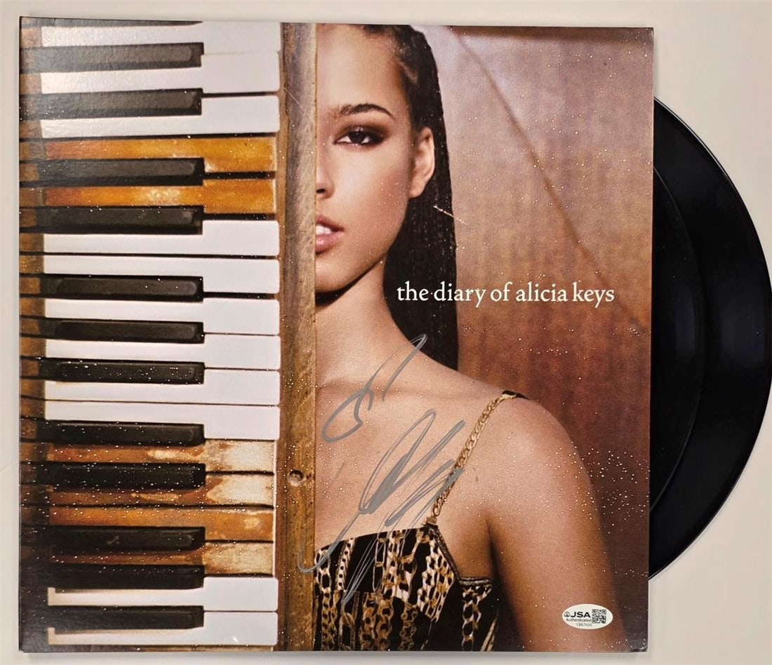 Alicia Keys autograph JSA vinyl album cover The Diary of Alicia Keys LP (1 of 4)