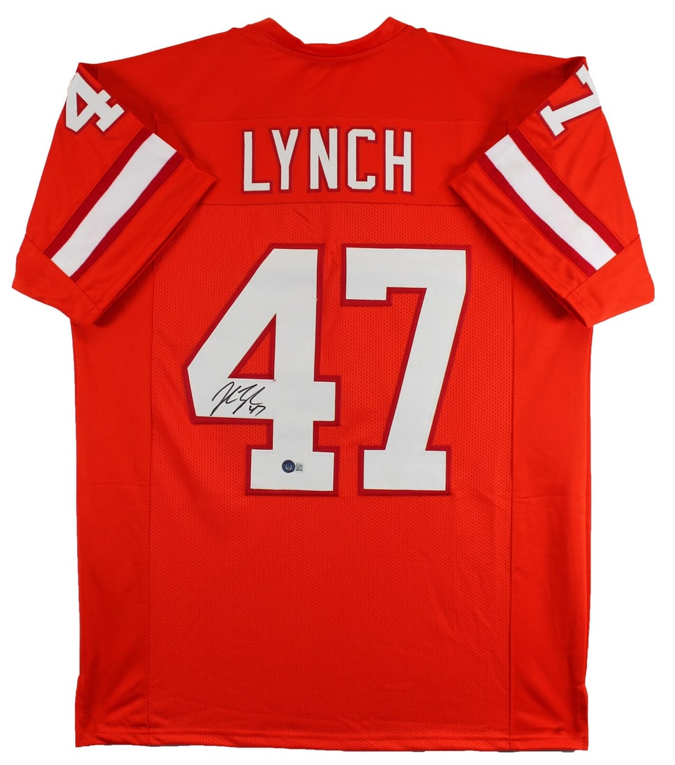 John Lynch Signed Orange Throwback Pro Style Jersey BAS Witnessed Authentic (1 of 3)