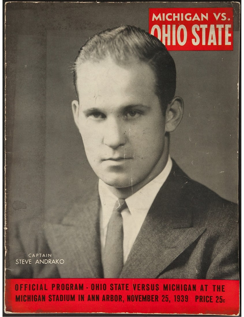 Vintage 1939 Michigan Ohio State Football Program The Game: Vintage 1939 Michigan Ohio State Football Program The Game This vintage football program commemorates the intense rivalry between Michigan and Ohio State during their annual matchup on November 25, 19