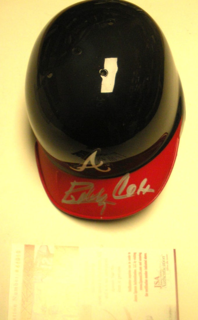 Atlanta Braves mini helmet signed by Bobby Cox JSA COA (1 of 1)