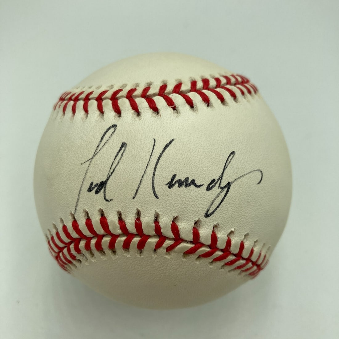 Ted Kennedy Signed Baseball with JSA COA Historic Collectible: Ted Kennedy Signed Baseball with JSA COA Historic Collectible This is an original baseball signed by Senator Ted Kennedy, brother of President John F. Kennedy. The ball comes with a James Spence Authe