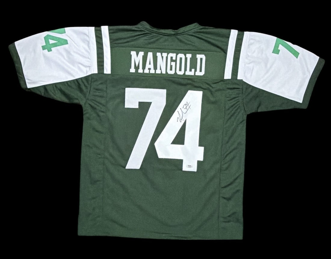 Signed Nick Mangold New York Jets Football Jersey PSA (1 of 3)