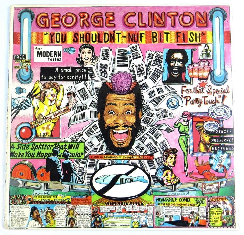Autographed You Shouldn't-Nuf Bit Fish Album Signed by George Clinton Beckett Authenticated (1 of 5)