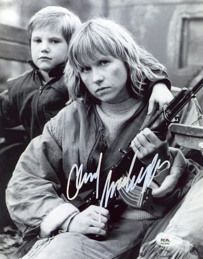 Amy Madigan Signed 11x14 Photo from Nowhere to Hide PSA Authenticated: Amy Madigan Signed 11x14 Photo from Nowhere to Hide PSA Authenticated This vertical 11x14 photograph from "Nowhere to Hide" has been personally signed by Amy Madigan. The autograph is authenticated by