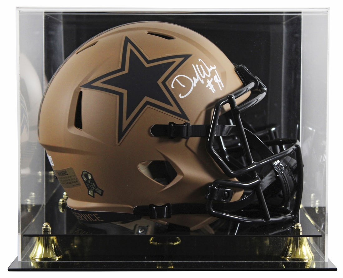 DeMarcus Ware Autographed Cowboys 2023 Salute To Service II Replica Helmet With BAS Case: DeMarcus Ware Autographed Cowboys 2023 Salute To Service II Replica Helmet With BAS Case This Riddell Full Size Speed Replica Helmet features the 2023 Salute To Service II alternate design for the Dal