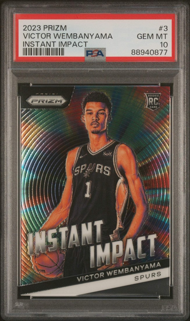 PSA 10 Victor Wembanyama 2023 Prizm Instant Impact #3 Rookie Card (1 of 2)