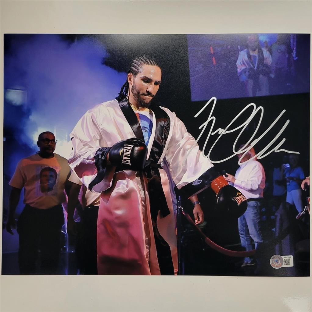 11x14 Boxing Photograph Signed by Nico Ali Walsh with Beckett BAS Holo: 11x14 Boxing Photograph Signed by Nico Ali Walsh with Beckett BAS Holo This is an original 11x14 photo featuring boxer Nico Ali Walsh. The photo has been personally signed by Nico Ali Walsh and comes 