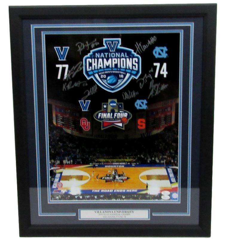 Villanova Wildcats 2016 NCAA Champs Multi-Signed Framed 16x20 Photo JSA (1 of 4)