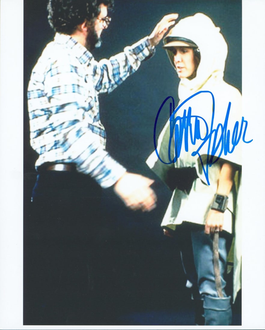 Carrie Fisher Signed Star Wars Return of the Jedi 8x10 Photo Beckett COA: Carrie Fisher Signed Star Wars Return of the Jedi 8x10 Photo Beckett COA This stunning 8x10 photograph features the iconic Carrie Fisher, known for her role as Princess Leia in Star Wars: Return of th